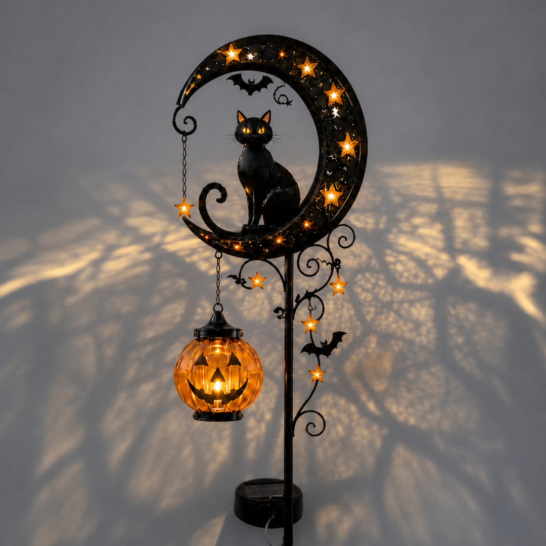 🎃Halloween Early Bird Special Sale 49% OFF-Pumpkin Moon Garden Stake Light-Buy 2 Free shipping