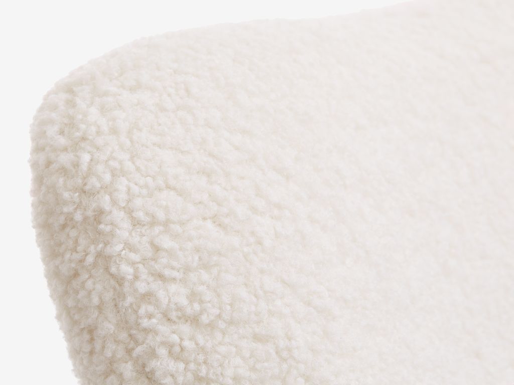 Armchair  off-white teddy/oak colour