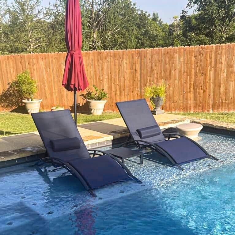 Pool Chaise Lounge Set of 3