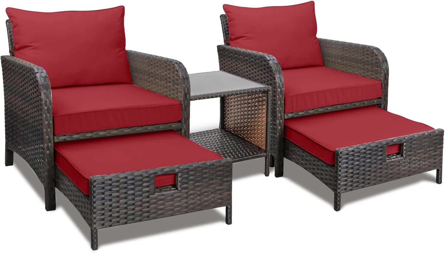 Balcony Furniture 5 Piece Patio Conversation Set
