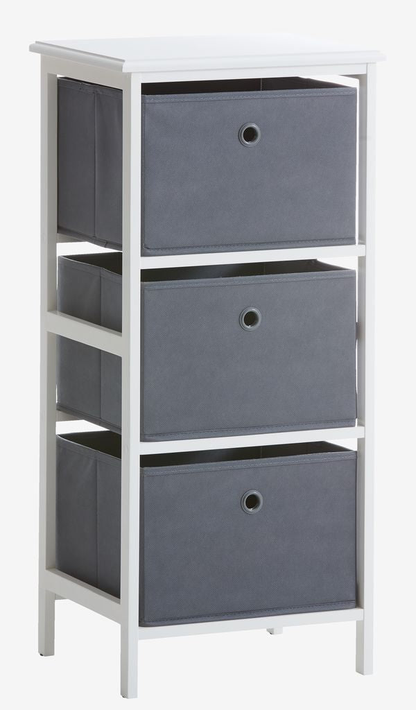 3 boxes chest white/grey