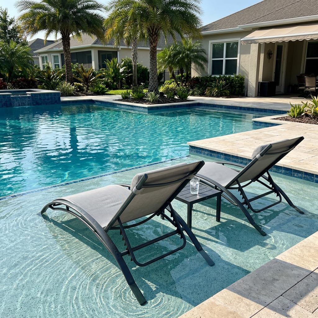 Pool Chaise Lounge Set of 3
