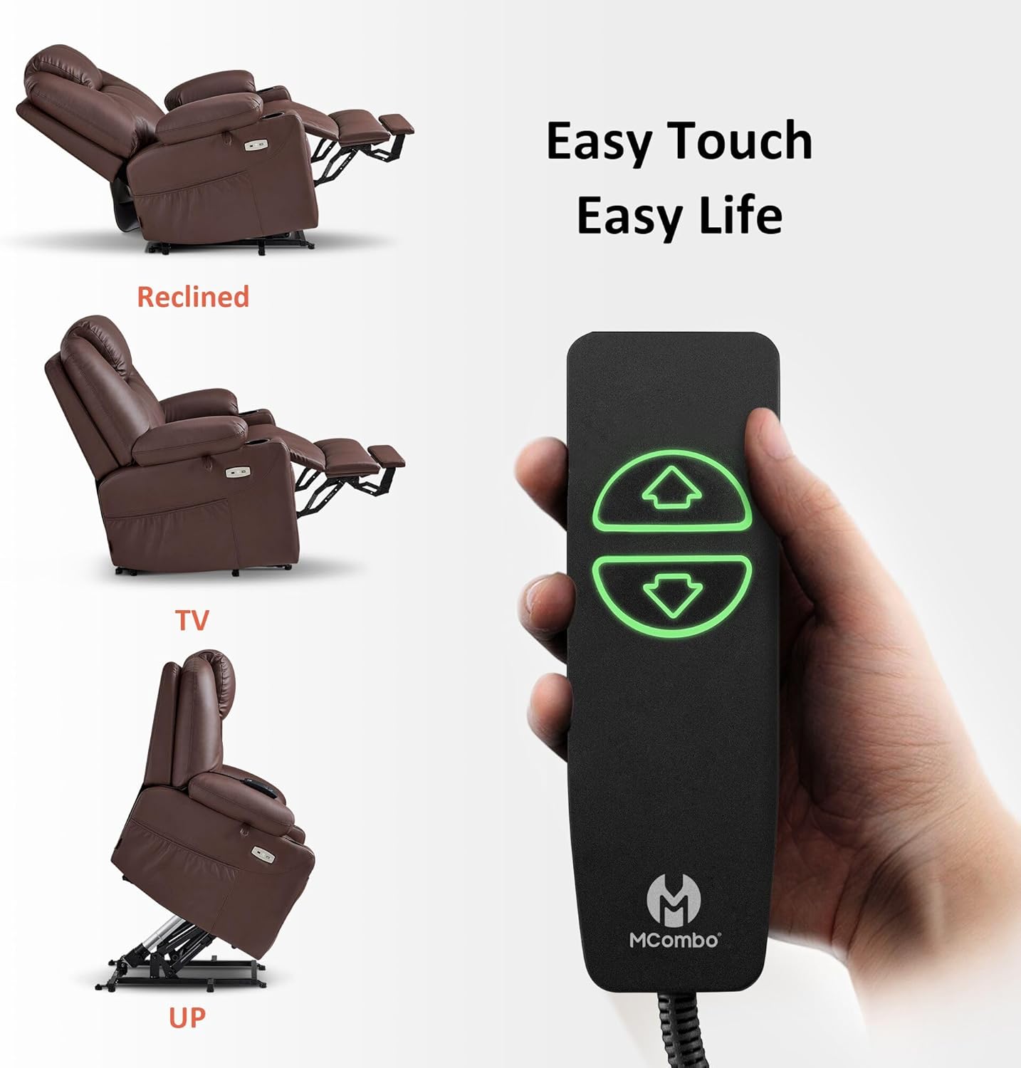 Electric Power Lift Recliner Chair Sofa with Massage and Heat for Elderly