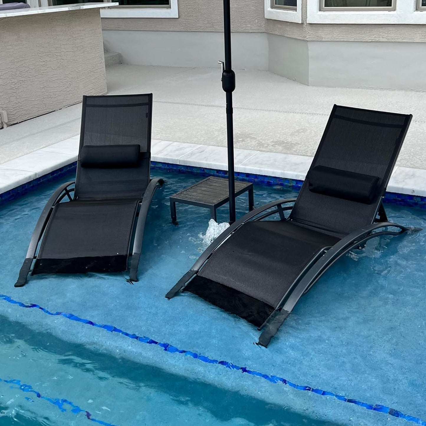 Pool Chaise Lounge Set of 3
