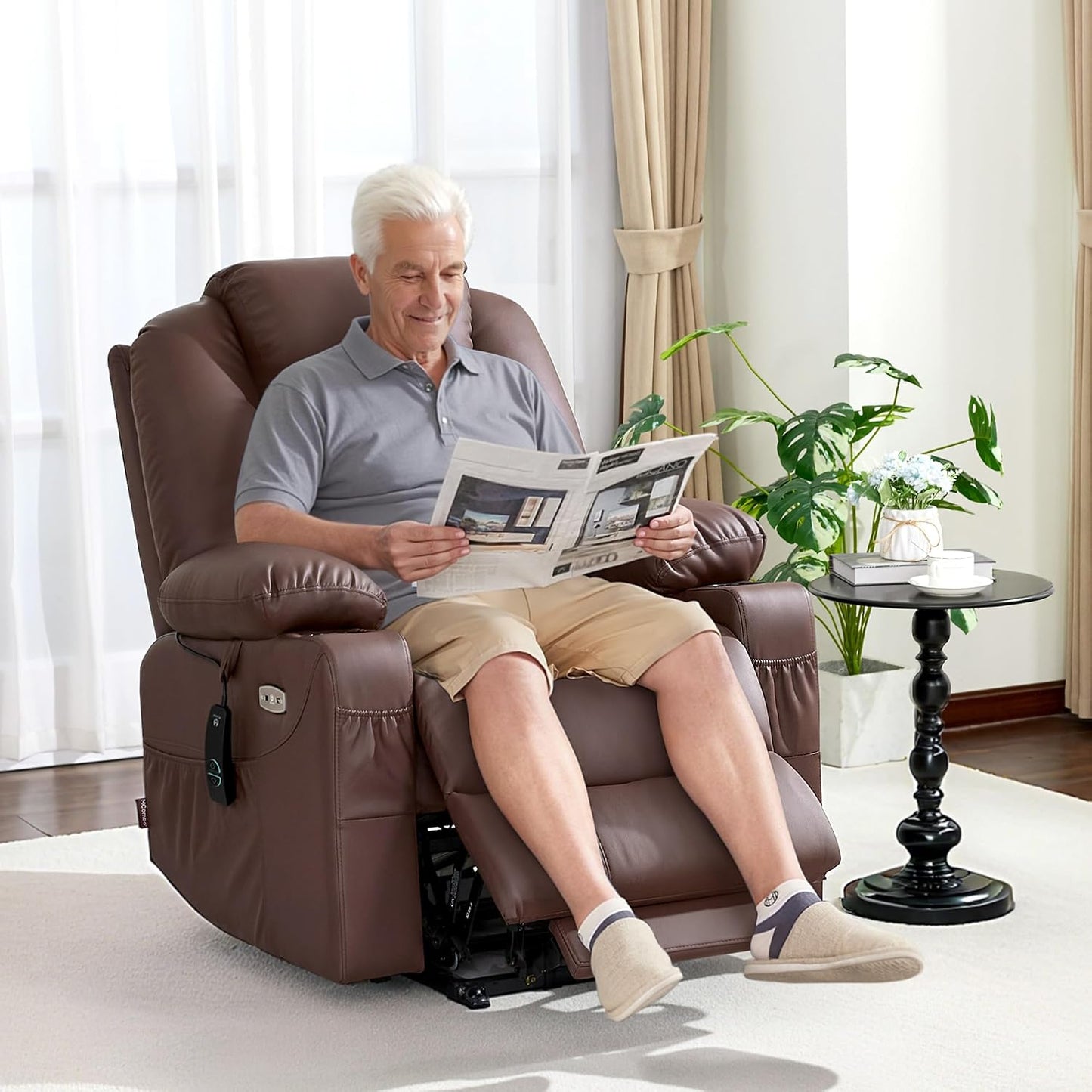 Electric Power Lift Recliner Chair Sofa with Massage and Heat for Elderly