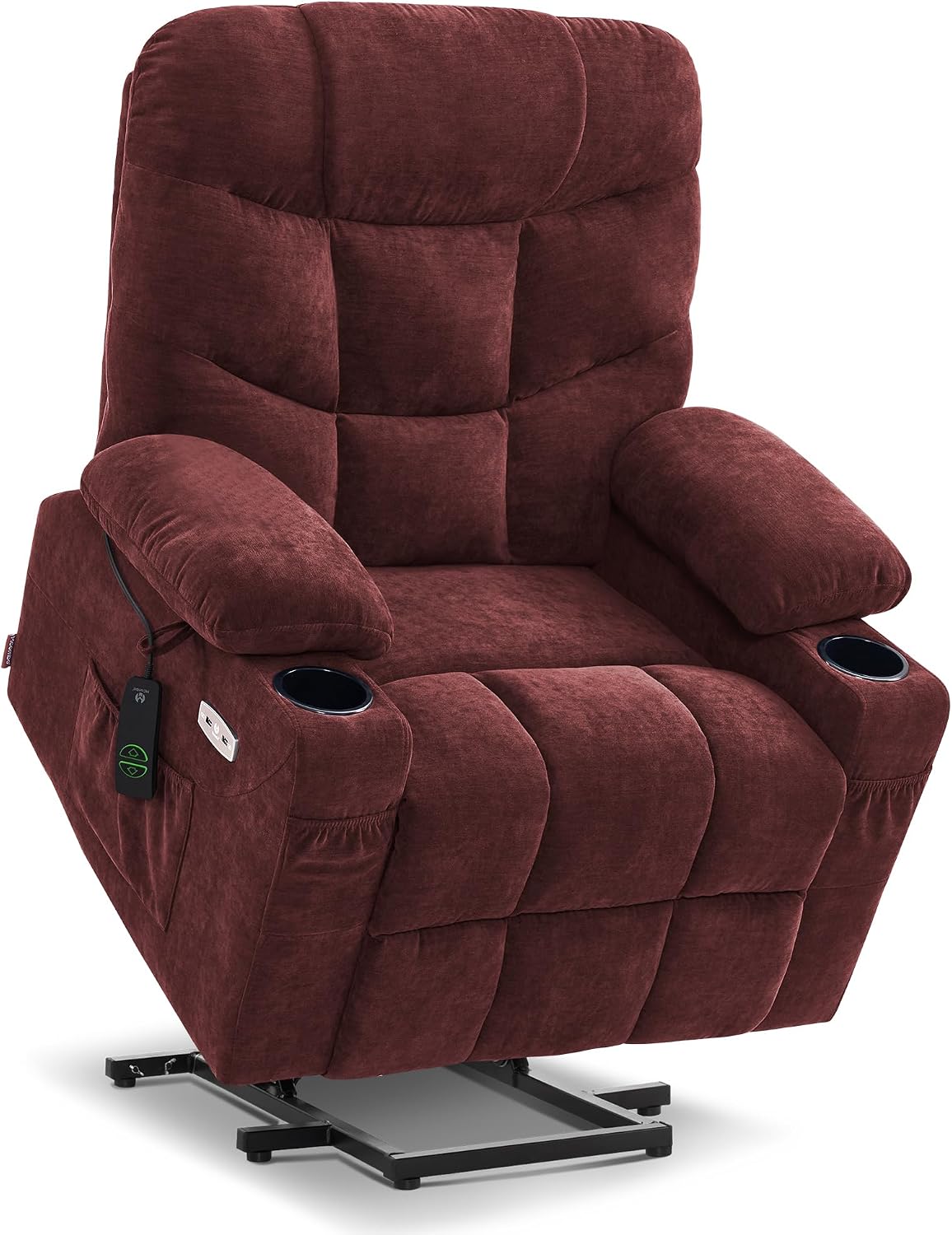 Power Lift Recliner Chair for Elderly,  Assist with Standing, 140° Recline, 4.7" Extra Footrest, USB/Type-C ports, Cup Holder, Easy Assembly, FSC Certified