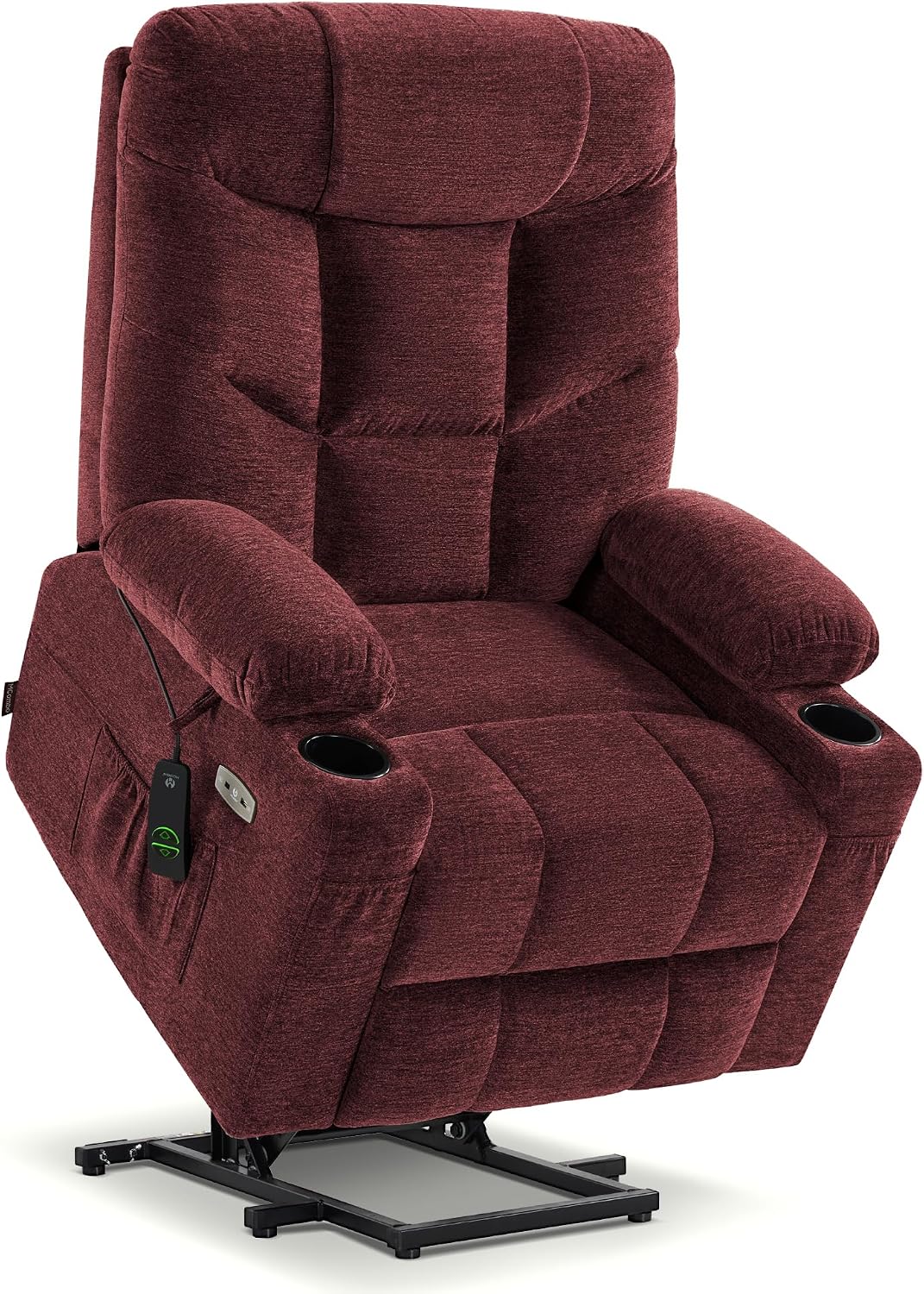 Power Lift Recliner Chair for Elderly,  Assist with Standing, 140° Recline, 4.7" Extra Footrest, USB/Type-C ports, Cup Holder, Easy Assembly, FSC Certified