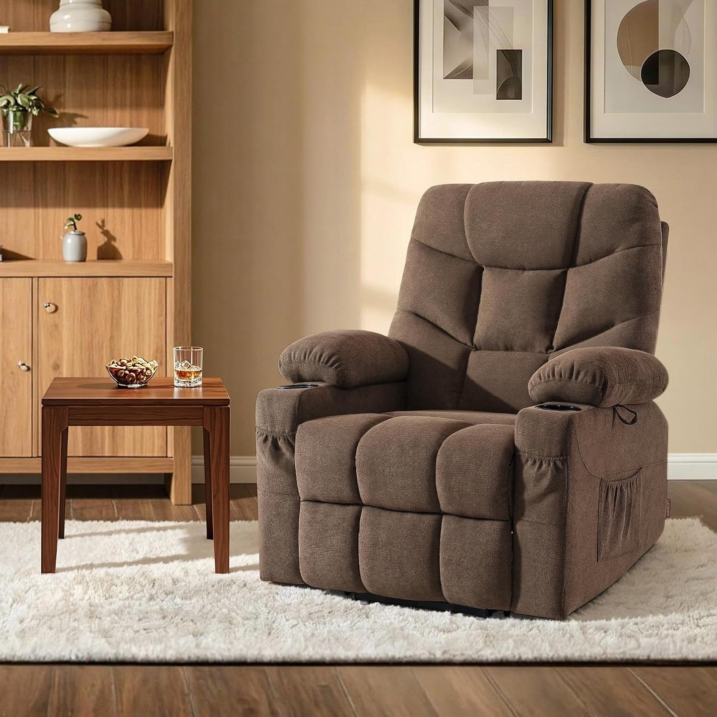 Power Lift Recliner Chair for Elderly,  Assist with Standing, 140° Recline, 4.7" Extra Footrest, USB/Type-C ports, Cup Holder, Easy Assembly, FSC Certified