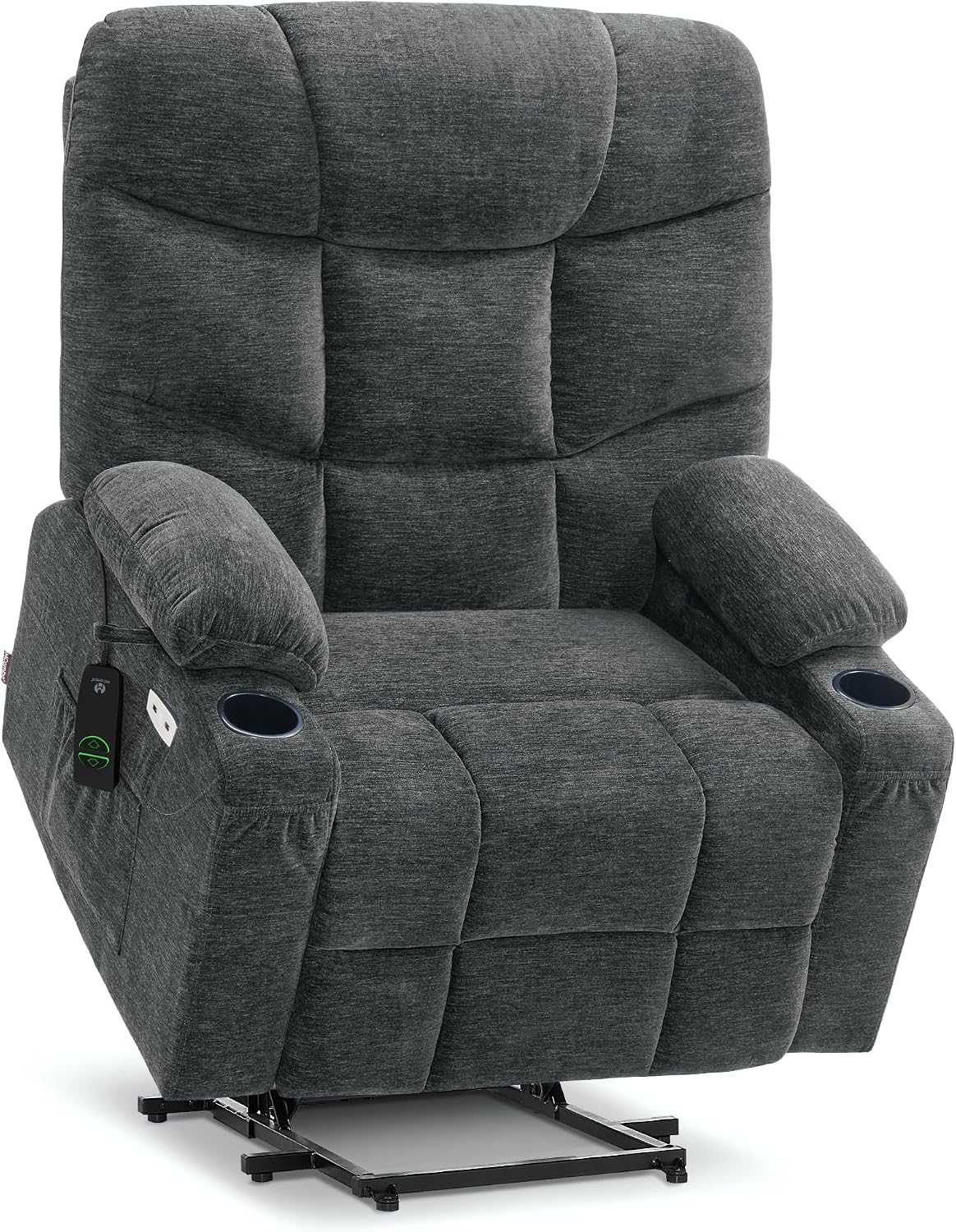 Power Lift Recliner Chair for Elderly,  Assist with Standing, 140° Recline, 4.7" Extra Footrest, USB/Type-C ports, Cup Holder, Easy Assembly, FSC Certified