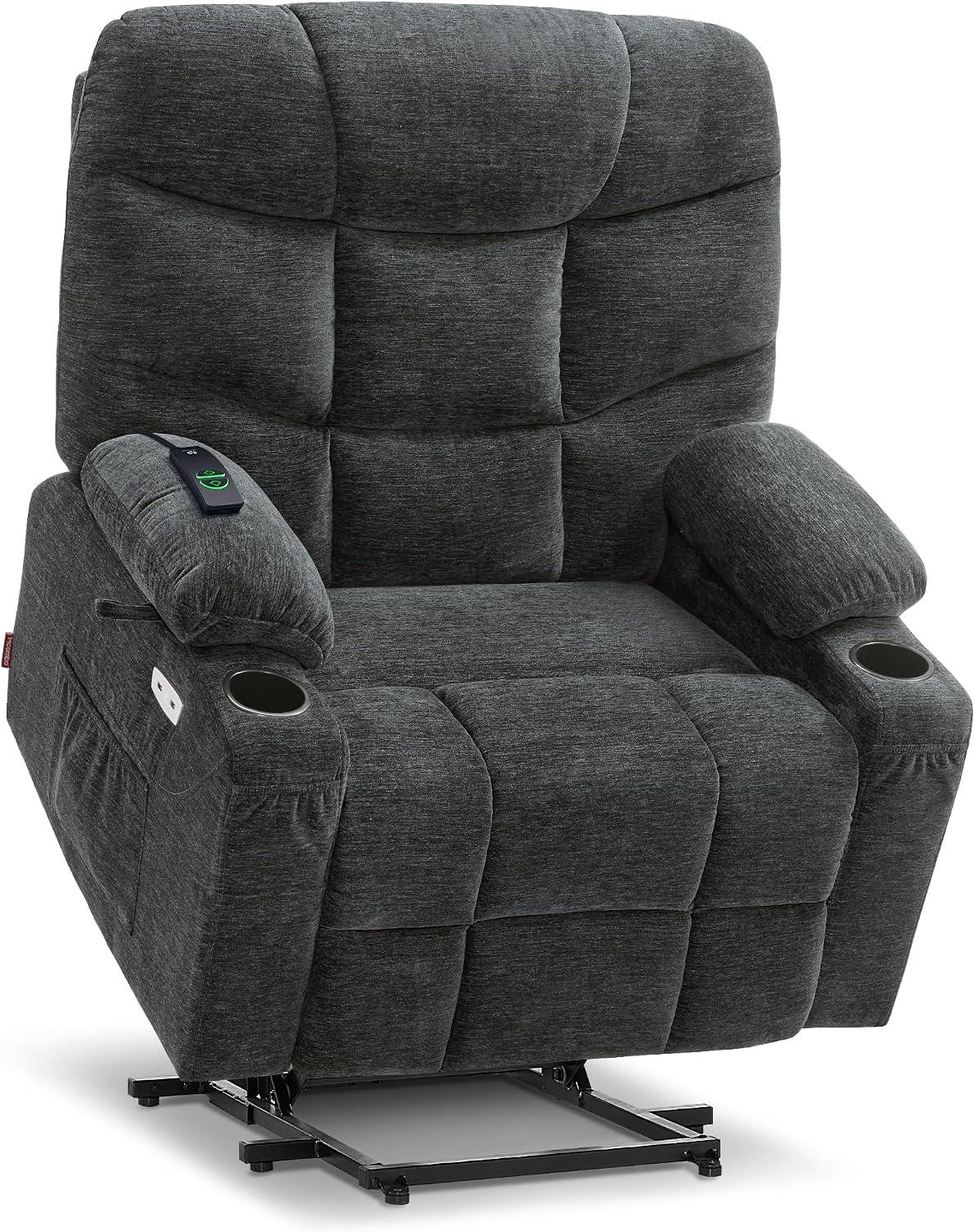 Power Lift Recliner Chair for Elderly,  Assist with Standing, 140° Recline, 4.7" Extra Footrest, USB/Type-C ports, Cup Holder, Easy Assembly, FSC Certified