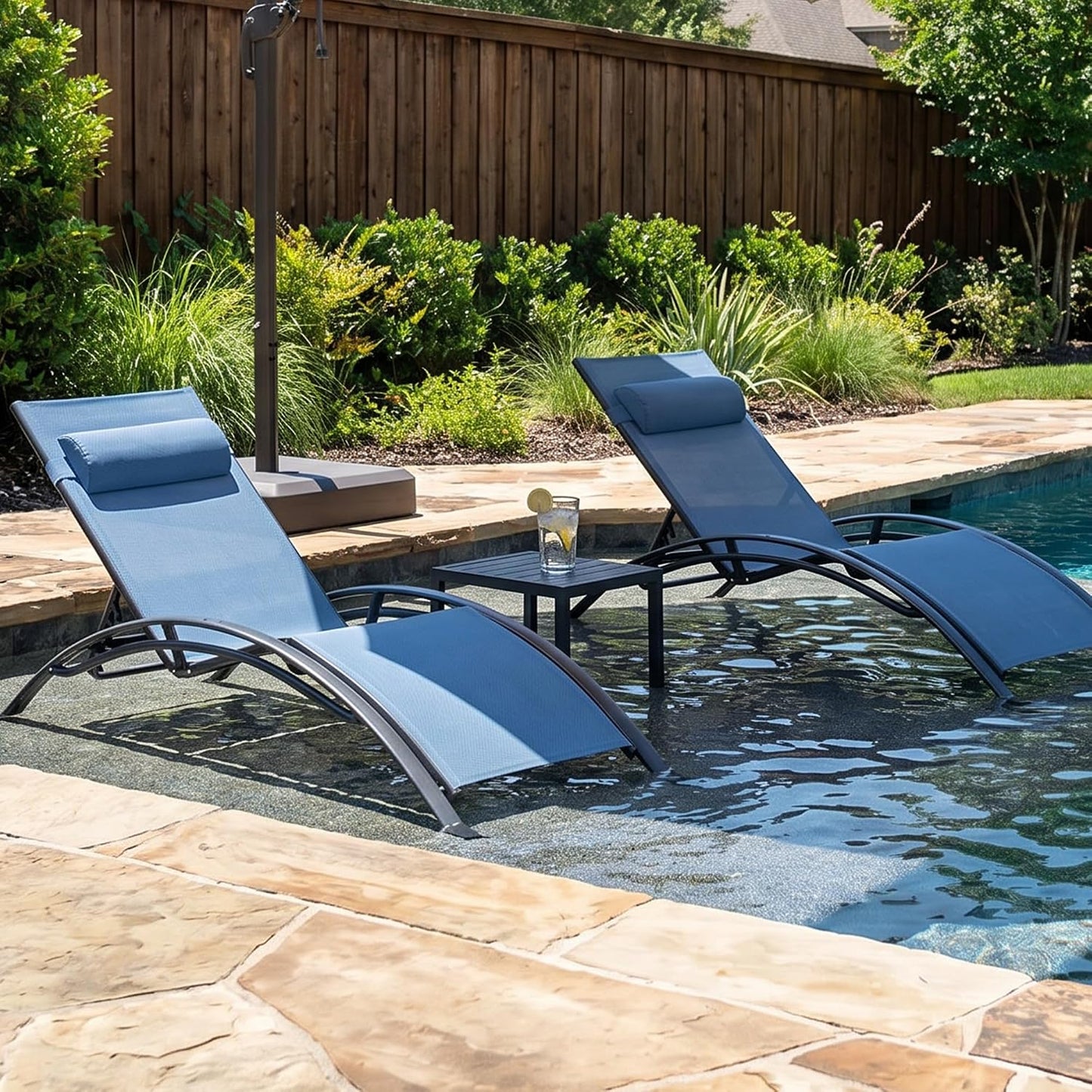 Pool Chaise Lounge Set of 3