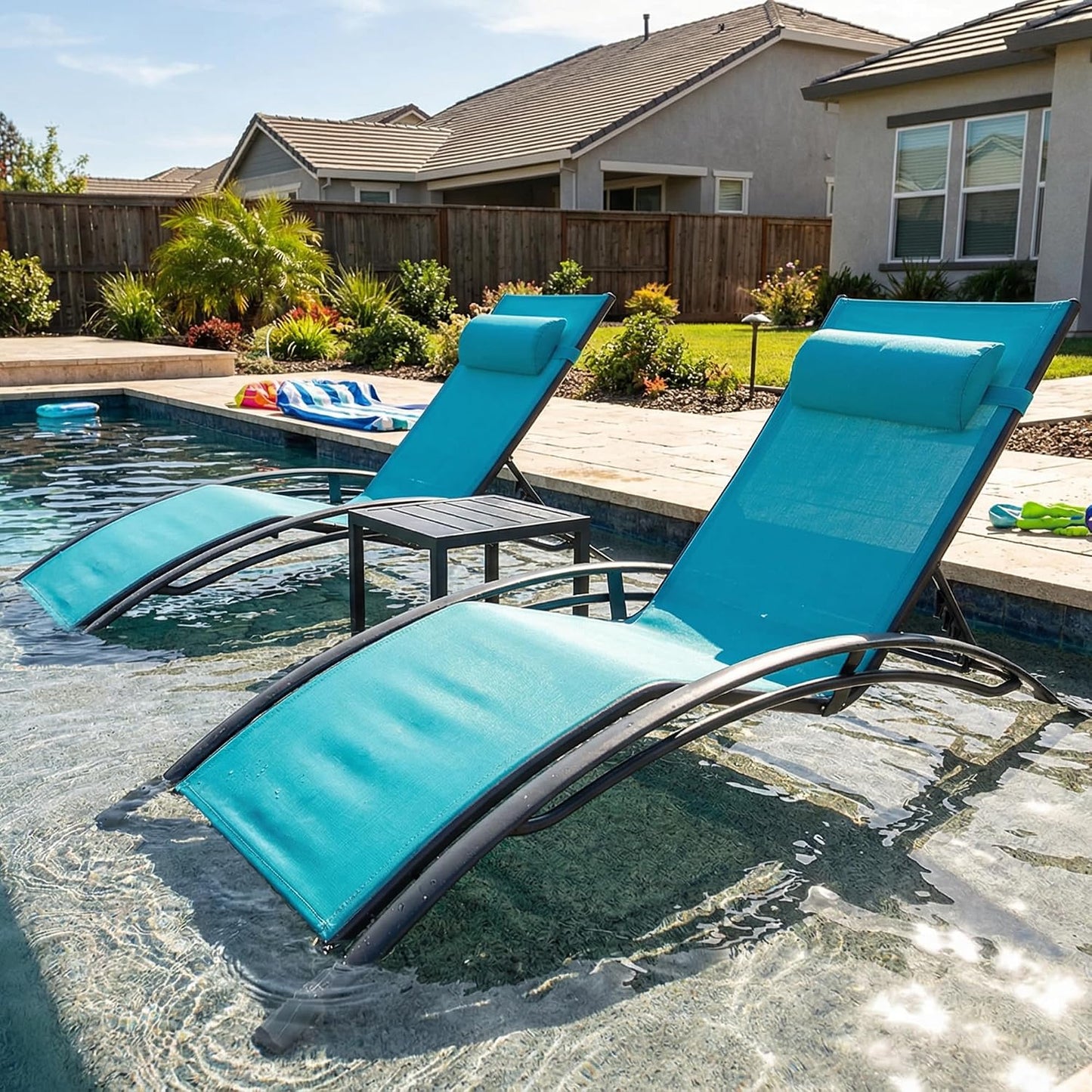 Pool Chaise Lounge Set of 3