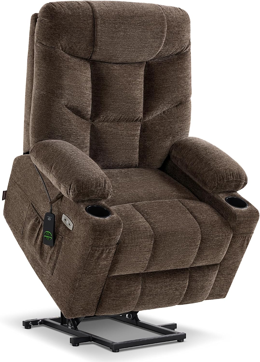 Power Lift Recliner Chair for Elderly,  Assist with Standing, 140° Recline, 4.7" Extra Footrest, USB/Type-C ports, Cup Holder, Easy Assembly, FSC Certified