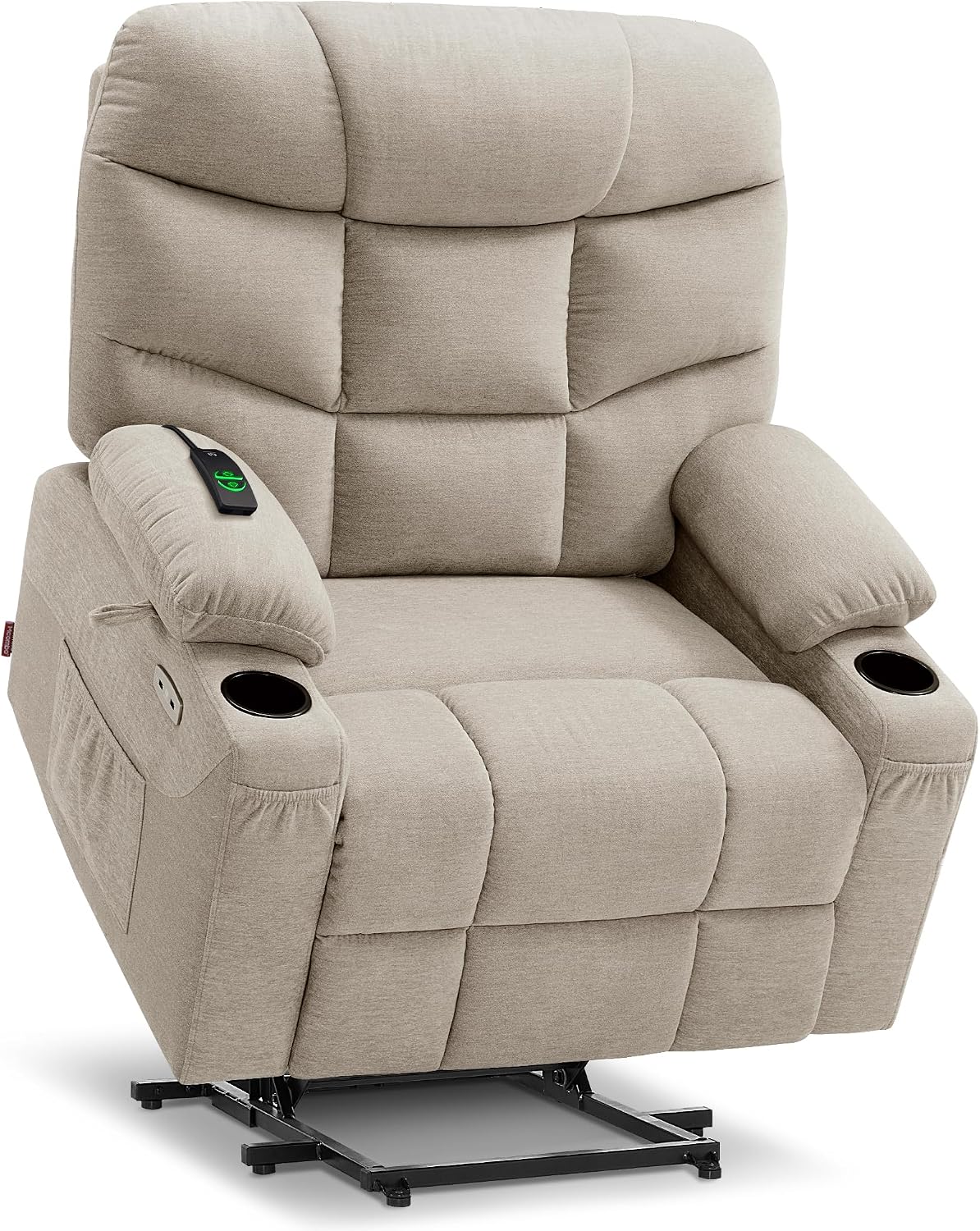 Power Lift Recliner Chair for Elderly,  Assist with Standing, 140° Recline, 4.7" Extra Footrest, USB/Type-C ports, Cup Holder, Easy Assembly, FSC Certified