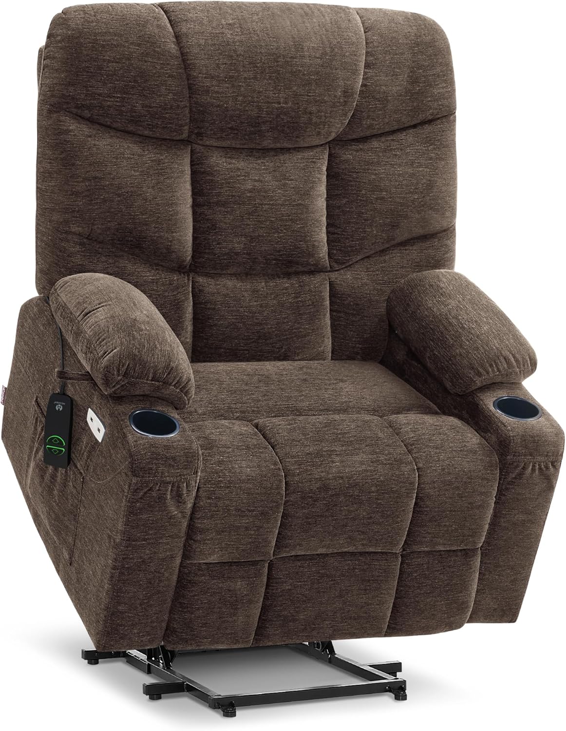 Power Lift Recliner Chair for Elderly,  Assist with Standing, 140° Recline, 4.7" Extra Footrest, USB/Type-C ports, Cup Holder, Easy Assembly, FSC Certified