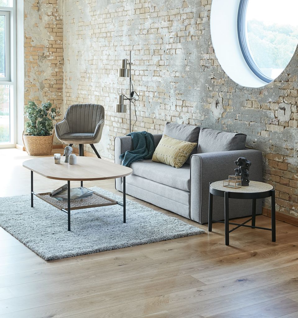 Armchair  velvet grey/black