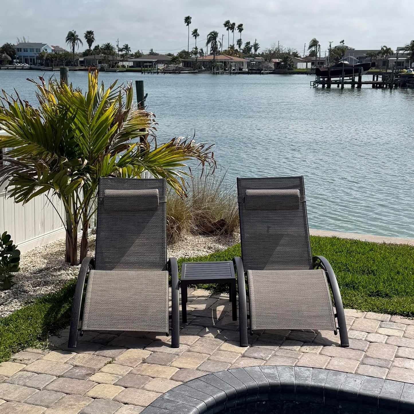 Pool Chaise Lounge Set of 3
