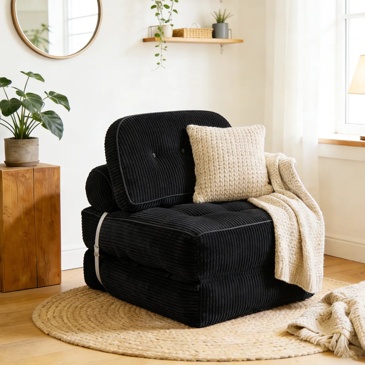 Convertible Folding Couch - Modern Space-Saving Sleeper Bed