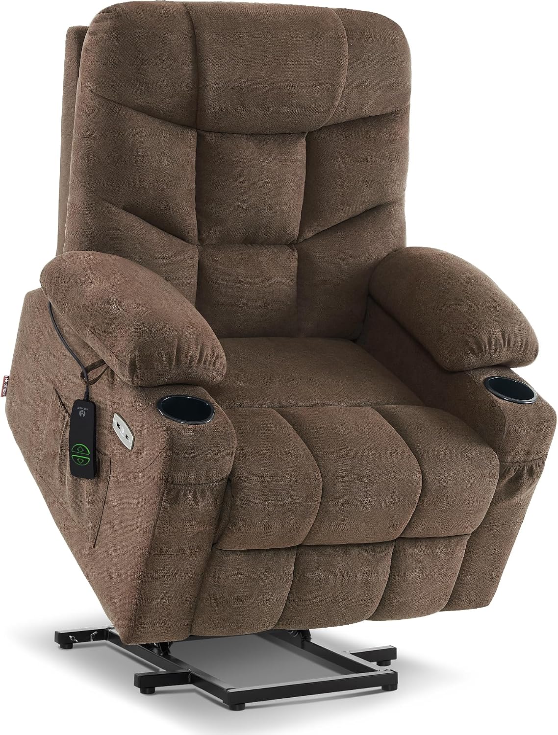 Power Lift Recliner Chair for Elderly,  Assist with Standing, 140° Recline, 4.7" Extra Footrest, USB/Type-C ports, Cup Holder, Easy Assembly, FSC Certified