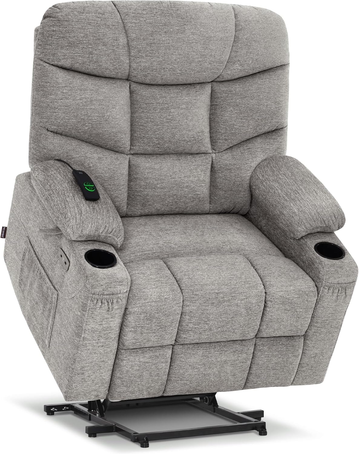 Power Lift Recliner Chair for Elderly,  Assist with Standing, 140° Recline, 4.7" Extra Footrest, USB/Type-C ports, Cup Holder, Easy Assembly, FSC Certified